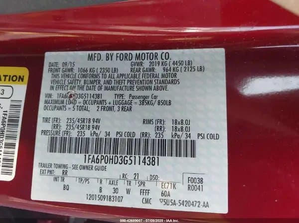 Ford Fusion 2016